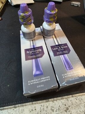 Lumify Brightening Eye Cream - Lash & Brow Serum- And 2 Eye Drops